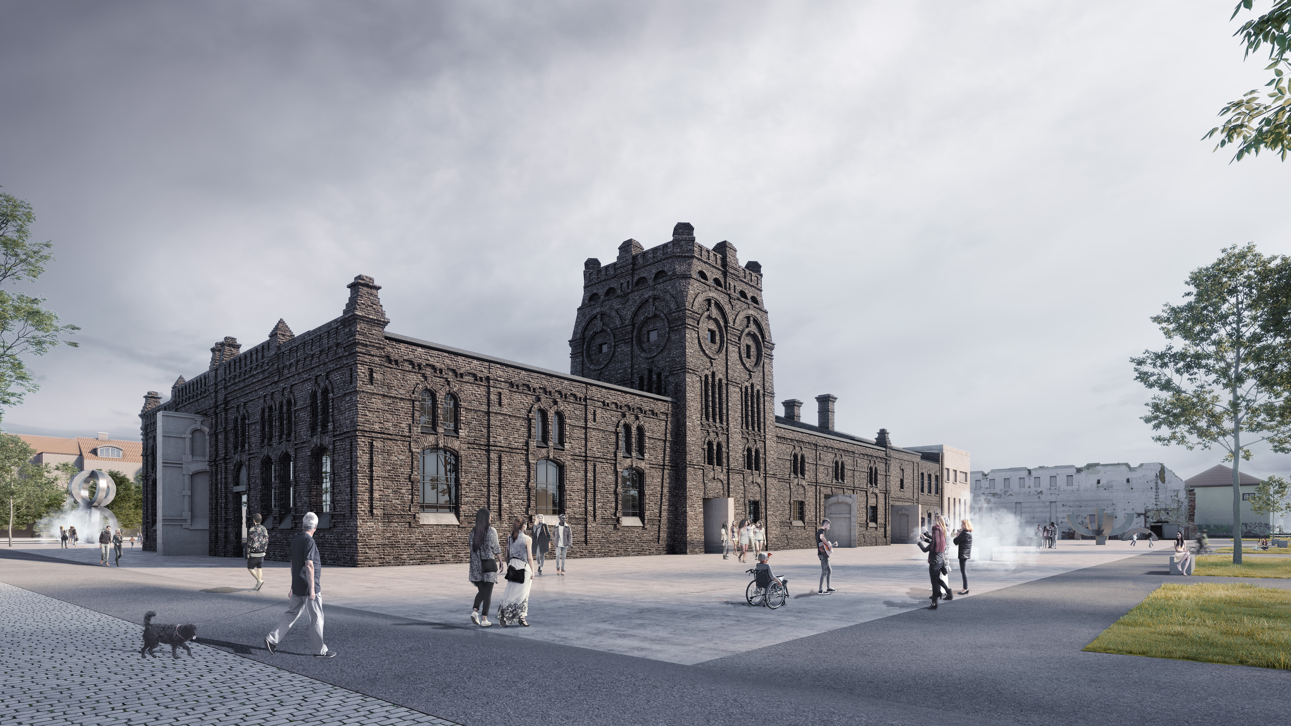 Ostrava's historical slaughterhouse complex: visualization